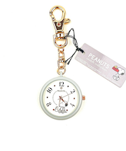 スヌーピー カラーケースキーチェーンウォッチ グレー 時計 SNOOPY