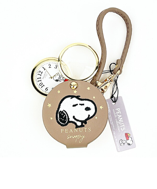 スヌーピー ルーペ付きハンドウォッチ ベージュ 時計 SNOOPY
