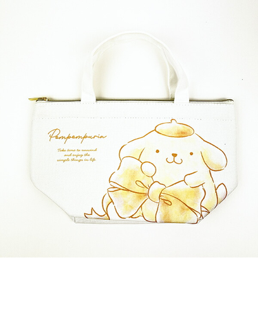 サンリオ ポムポムプリン 水彩ビッグリボン 保冷帆布ランチバッグ Sanrio