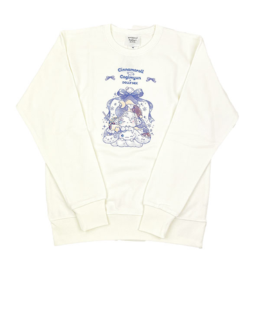 サンリオ シナモロール×こぎみゅん ドーリーミックス トレーナー(M) ホワイト アパレル Sanrio
