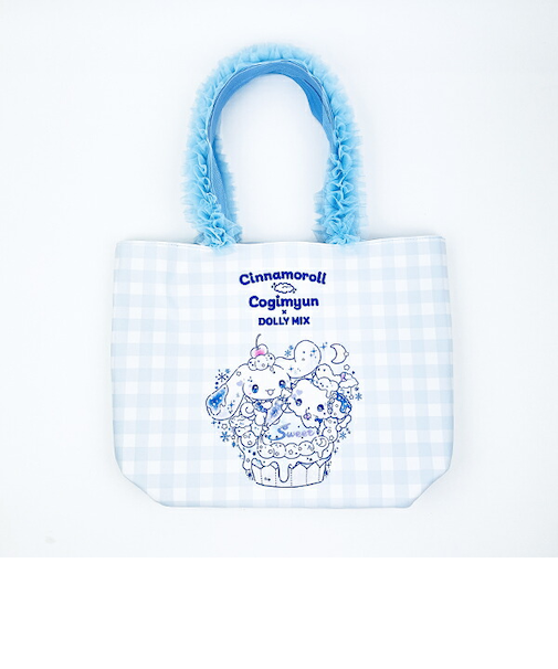 サンリオ シナモロール×こぎみゅん ドーリーミックス フリルハンドルトートバッグ ブルー Sanrio
