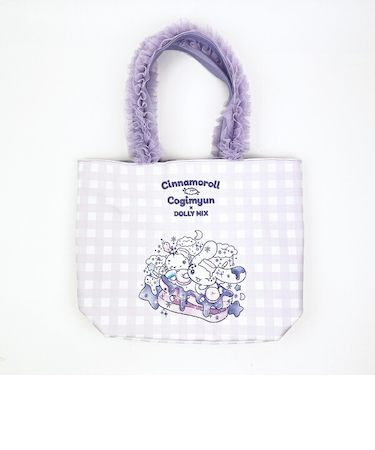 サンリオ シナモロール×こぎみゅん ドーリーミックス フリルハンドルトートバッグ パープル Sanrio