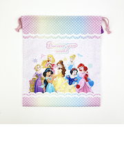 ディズニー プリンセス 巾着(大) ピンク スクール キッズ Disney