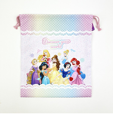 ディズニー プリンセス 巾着(大) ピンク スクール キッズ Disney