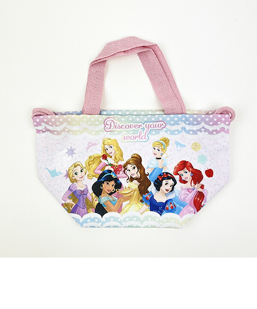 ディズニー プリンセス マチ付き巾着 ピンク ランチ Disney