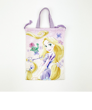 ディズニー プリンセス ラプンツェル 持ち手付き巾着 ラベンダー ランチ スクール Disney