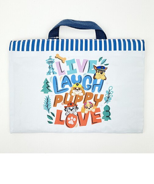 パウパトロール キルトチャームバッグ ライトブルー トートバッグ スクール キッズ パウパト