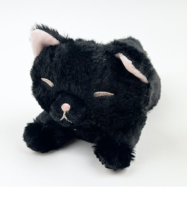 くたっとびより クロネコ ミニクッション アームレスト