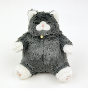 ねこ肯定感 くろねこのまぐろ 手のひらサイズ ぬいぐるみ