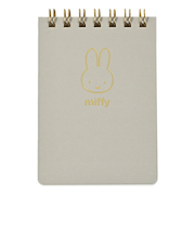 ミッフィー miffy ミニリングメモ(グレージュ) 文具 日本製