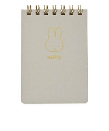 ミッフィー miffy ミニリングメモ(グレージュ) 文具 日本製
