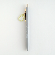 ミッフィー miffy チャーム付ボールペン(gray) 文具 日本製