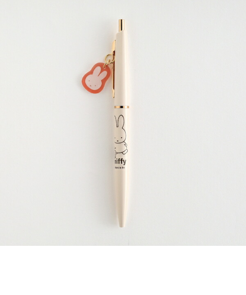 ミッフィー miffy チャーム付ボールペン(beige) 文具 日本製