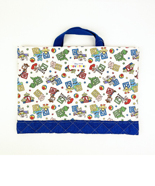 ディズニー トイストーリー キルトチャームバッグ ベージュ トートバッグ スクール キッズ Disney