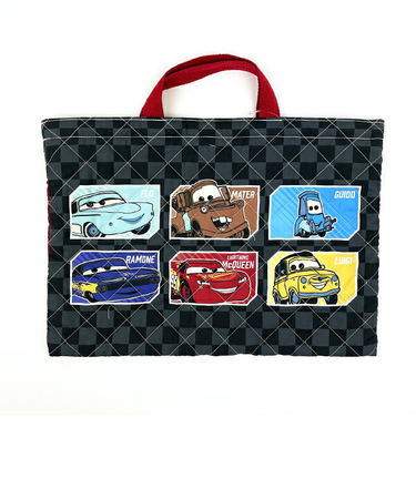 ディズニー カーズ キルトチャームバッグ ブラック トートバッグ スクール キッズ Disney