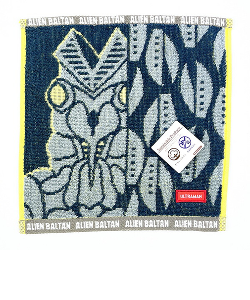 ウルトラマン バルタン ミニタオル タオルハンカチ ネイビー