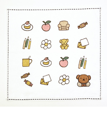 ミッフィー miffy ボリス アイコンハンカチ (ホワイト)