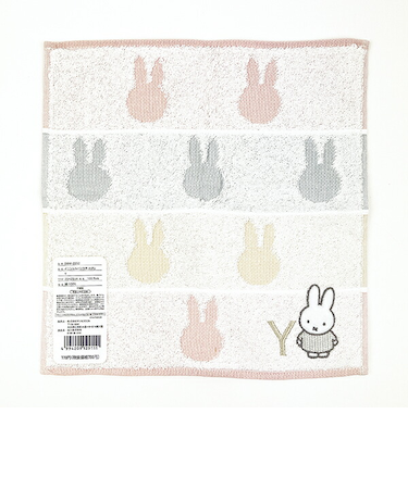 ミッフィー miffy イニシャルハンカチ(Y) ピンク
