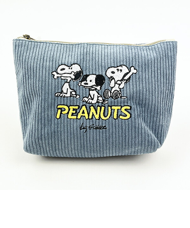 スヌーピー 75th 化粧ポーチ ブルー 小物入れ 75周年 SNOOPY