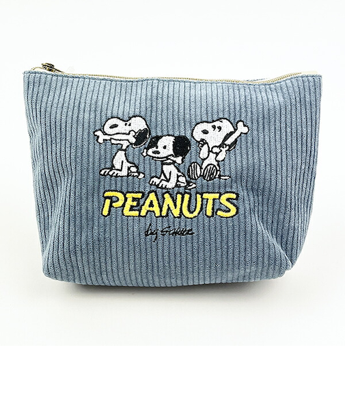 スヌーピー 75th 化粧ポーチ ブルー 小物入れ 75周年 SNOOPY