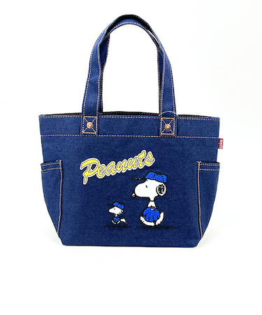 スヌーピー EDWIN ベースボール ミニトート バッグ ランチバッグ デイユーズ SNOOPY