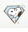 スヌーピー ダイヤモンド アクセントマット ブルー PEANUTS 75th SNOOPY