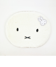 ミッフィー miffy ふわふわフェイス アクセントマット (アイボリー)