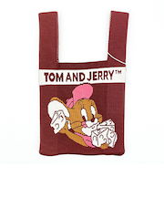 トムとジェリー ダイナーレッド ニットバッグ かばん