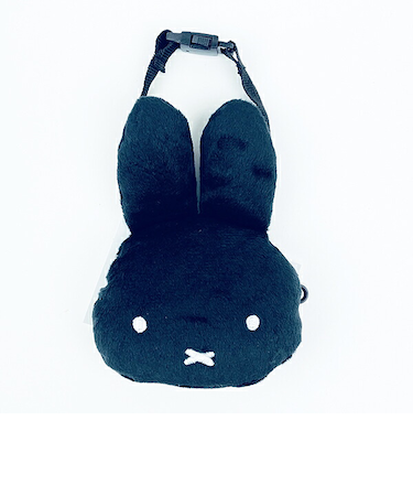ミッフィー miffy フェイス型バッグチャーム(ブラック) ポーチ ぬい活