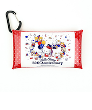 サンリオ ハローキティ 50th クリアマルチケースS  (レッド) 日本製 Sanrio