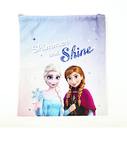 ディズニー プリンセス アナと雪の女王 巾着(大) ラベンダー スクール キッズ Disney