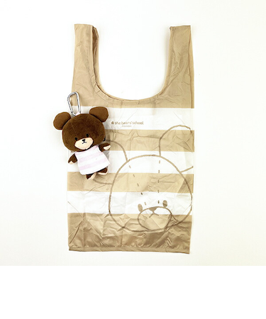 くまのがっこう ぬいぐるみエコバッグ ボーダー お買い物 かばん