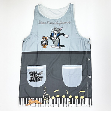 トムとジェリー 割烹着 クラシックフレンド キャラクター エプロン タブリエ