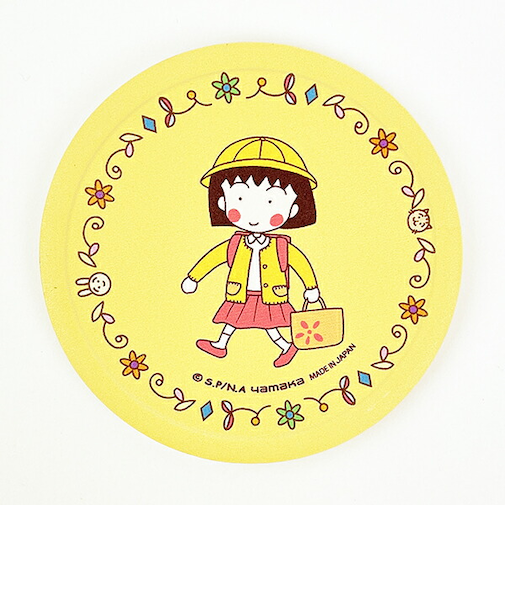 ちびまる子ちゃん 90's Chibi Maruko Chan 吸水タイルコースター (イエロー) キッチン 日本製