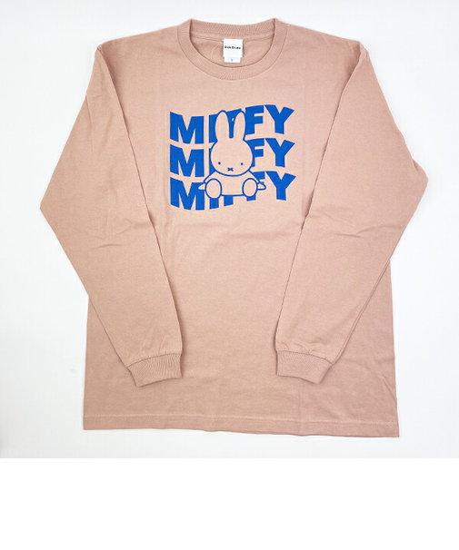 ミッフィー miffy ロンT(おすわり) ダスティピンク アパレル Tシャツ
