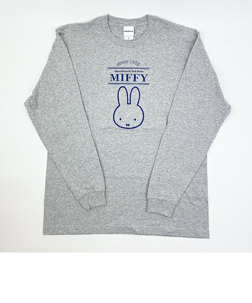 ミッフィー miffy ロンT(かお) グレー アパレル Tシャツ