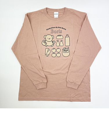 ミッフィー miffy ボリス ロンT(かいもの) ダスティピンク アパレル Tシャツ
