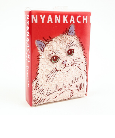 にゃんかち ペルシャ ハンカチタオル ピンク