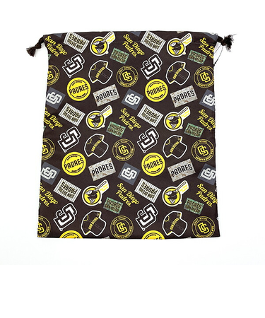 MLB(メジャーリーグ) パドレス 巾着(L) (総柄) キッズ スクール 野球