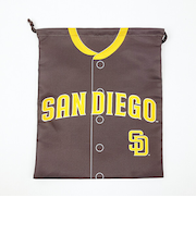 MLB(メジャーリーグ) パドレス 巾着(L) (ユニフォーム柄) キッズ スクール 野球