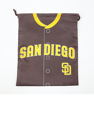 MLB(メジャーリーグ) パドレス 巾着(L) (ユニフォーム柄) キッズ スクール 野球