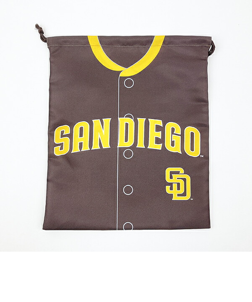 MLB(メジャーリーグ) パドレス 巾着(L) (ユニフォーム柄) キッズ スクール 野球