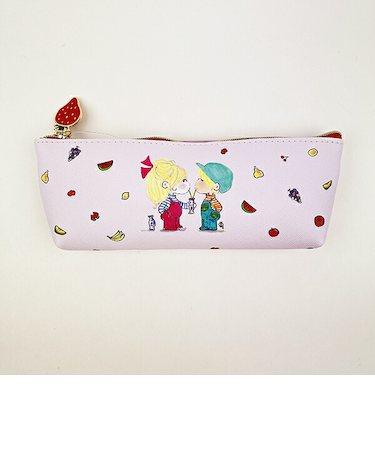 水森亜土 フルーツ ペンケース 文具 亜土ちゃん