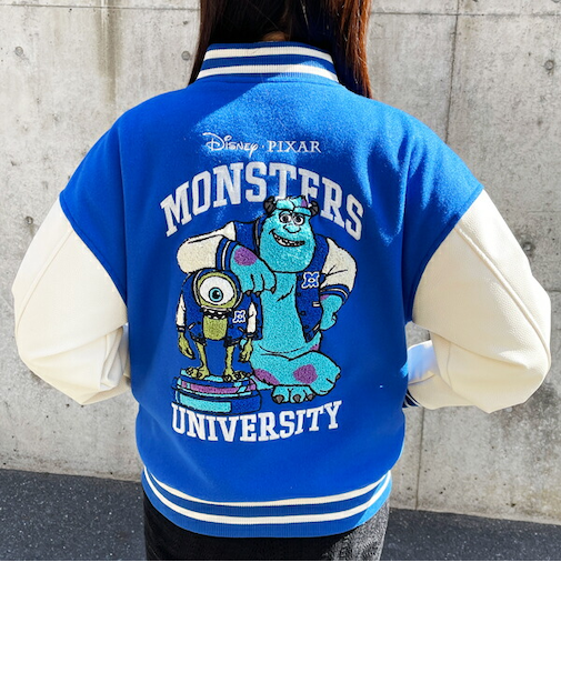ディズニー モンスターズインク スクールオブモンスター スタジャン L アパレル ユニセックス スカジャン キャラジャン
