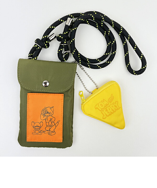 トムとジェリー フーディー ミニ ショルダーバッグ (カーキ)