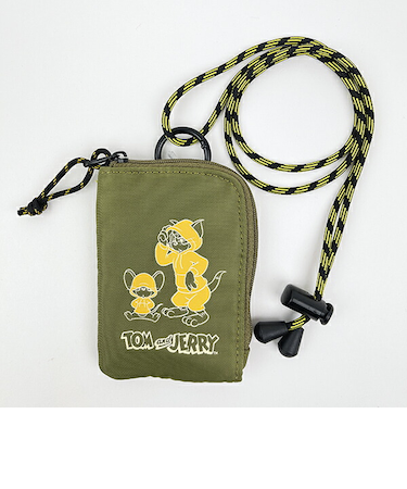 トムとジェリー フーディーミニポーチ (カーキ)