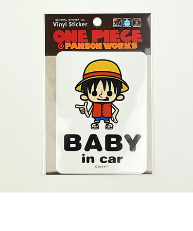 ワンピース ルフィ 「 BABY in CAR」 車用 ステッカー カー用品 日本製