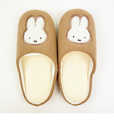 ミッフィー miffy ワッペンスリッパ (ベージュ)
