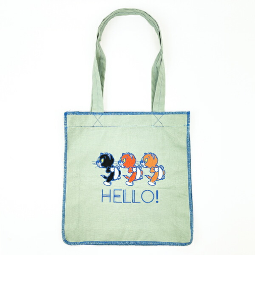 トムとジェリー ロックステッチトートバッグ(グリーン) トムジェリ