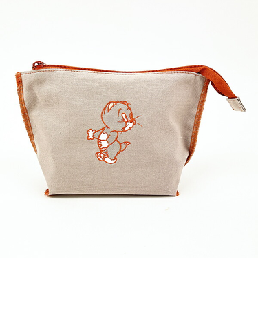 トムとジェリー ロックステッチポーチ(ブラウン) トムジェリ